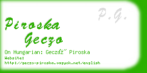 piroska geczo business card